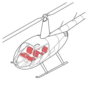 R44 Sheepskin Seat Overcovers