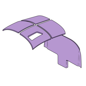 R44: R44 Headlining & Bulkhead Assembly