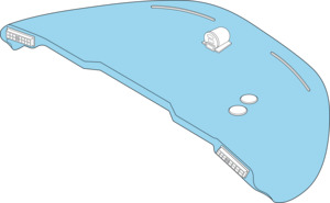 Beechcraft Light: B58 Glareshield Eyebrow Cover