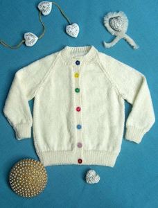 Countrywide Yarns Baby Cardigan Button to Neck 4ply #P295