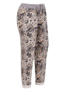 Anne Kate Pants And Shorts: Anne + Kate Italian Paisley Beige Pants 10-12