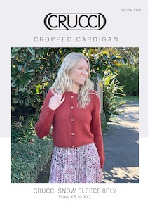 Crucci Cropped Cardigan 8ply Knitting Pattern #2207