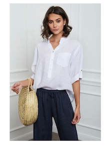 Anne + Kate Italian Arezzo Linen Top
