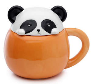 New: Adormals Panda Peeping Lidded Ceramic Mug