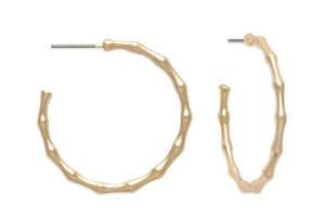 Ear Sense Gold 32mm Bamboo Hoop F477