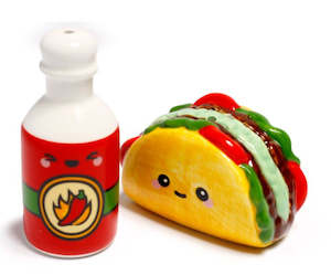 Taco & Hot Sauce Salt & Pepper Set