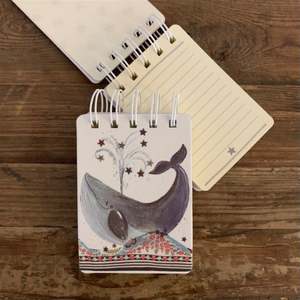 New: Alex Clark Whale Small Sprial Notebook