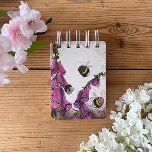 New: Alex Clark Bees & Foxglove Small Sprial Notebook