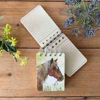 Alex Clark Horse & Flowers Small Sprial Notebook