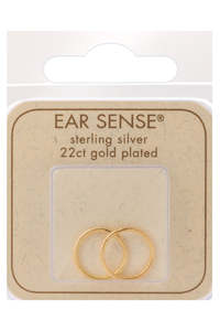 Ear Sense Hypoallergenic Earrings: Ear Sense Earring SL10GP Gold Sleeper Small 10mm