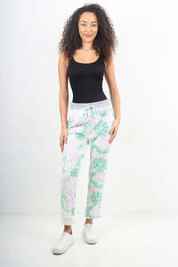 Anne + Kate Italian Limited Edition Snowflake Green Pants 14-18