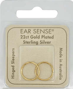 Ear Sense Hypoallergenic Earrings: Ear Sense Earring SL13GP Gold Sleeper Medium 13mm