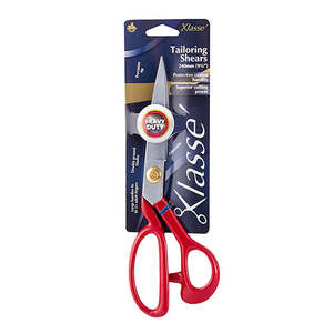 Klasse Pro 9.5” Heavy Duty Tailoring Shears, Red Handles