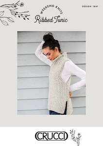 Crucci Natural Wonder Ribbed Tunic 18ply Knitting Pattern #1841