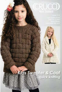 Yarn: Crucci Natural Wonder Kids Sweater & Coat 18ply Knitting Pattern #1416