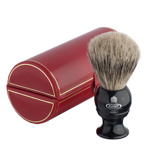 Shaving Brush Nz: Kent Black Pure Grey Badger Shaving Brush (BLK2)