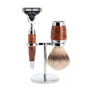 MUHLE Thuja Wood Mach3 Shaving Set