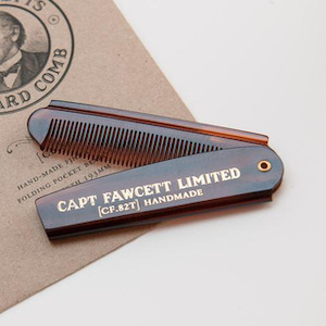 Captain Fawcett Folding Pocket Beard Comb