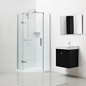 Products: Black Round Shower Head with Shower Arm