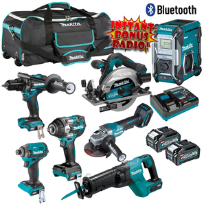 Makita DK0201G601 40V XGT 6pc Combo Kit