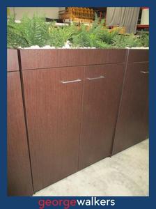 Cupboards 1: PR6330  Dark Wood  Melteca 2 Door Planter Cupboard original RRP $1200