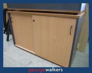 Cupboards 1: PR6260  Tawa/Grey  Credenza Cupboard