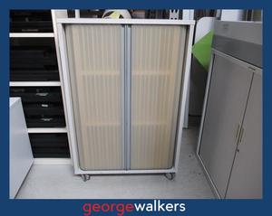 Cupboards 1: PR6114  Grey  Tambour Cabinet