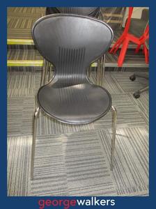 PR6329  Black Echo Cafe Chair - Stackable