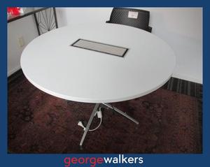 Meeting Room: PR6198  White Melteca  Meeting Table