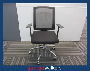 Meeting Room: PR5949  Black  Mesh Back Meeting Room Chair