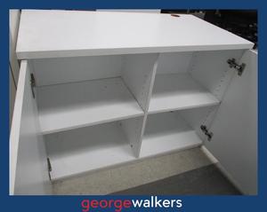 Cupboards 1: PR6375  White Melteca 2 Door Storage Cupboard
