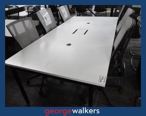 Boardroom: PR6367  White Boardroom Table with Tech Port Access