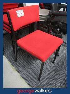 Reception: PR6372  Set of 4 Red Reception Chairs