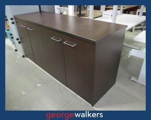 PR6331  Chocolate Woodgrain  Melteca Boardroom Credenza