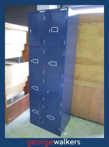 PR6421  Blue Precision Metal Locker - 8 Compartments