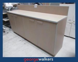 Cupboards 1: PR6492  Whitewashed Beech Melteca  4 Door Storage Cupboard