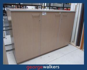 PR6488  Whitewashed Beech Melteca  Large 3 Door Storage Cupboard