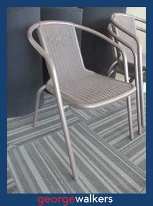 PR6513  Brown  Set of 11 Outdoor Cafe Chairs