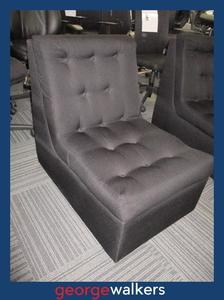 Clearance: PR6050  Black  Button Back Modular Single Seat