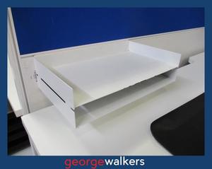 PR6281  White  Metal Double Tier Office Paper Tray