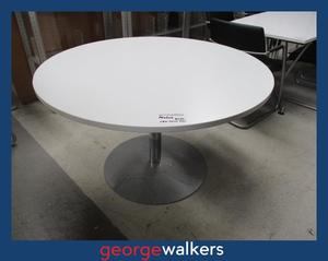 PR6503  White Melteca  Round Meeting Table 1.2M