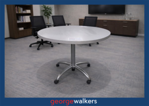Meeting Room: PR6583  Grey  Round Meeting Table 90CM