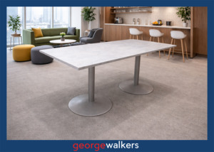Meeting Room: PR6571  Concrete Pattern  Bar Leaner Height Meeting Table
