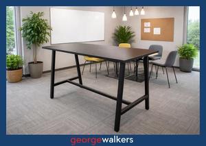 PR6550  Black  Bar Leaner Meeting Table