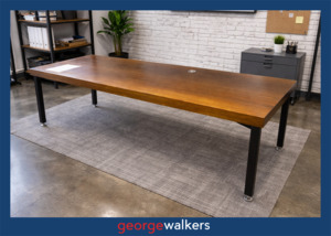 Desks: PR6662  Dark Oak  Industrial Style Desk 2.2M