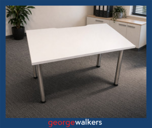 Desks: PR6639  Beige Melteca Commercial Desk1200mm