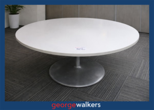 PR6689  Grey Stripe  Round Meeting Table 1500mm