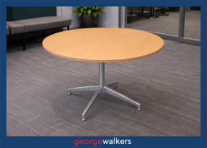 PR6671  Woodgrain  Round Meeting Table 1M