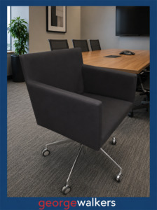 VL40    Upholstered Meeting Chair on Castors