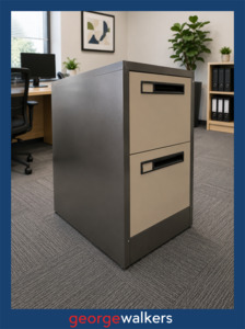 PR6739  Brown Precision 2 Drawer Filing Cabinet